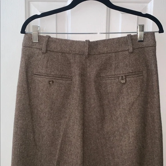 ralph lauren herringbone wool tapered pant - Picture 3 of 8